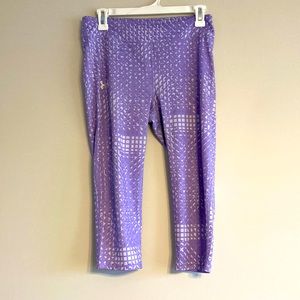 Purple under armor knee-high athletic leggings